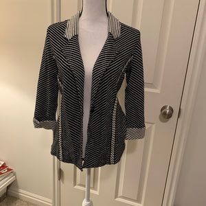 Chicos striped blazer 0X